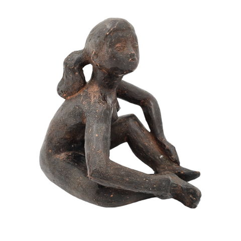 Olivier Pettit - Rare Sculpture Seated Nude Woman