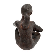 Olivier Pettit - Rare Sculpture Seated Nude Woman