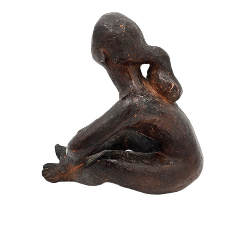 Olivier Pettit - Rare Sculpture Seated Nude Woman