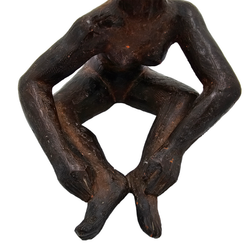 Olivier Pettit - Rare Sculpture Seated Nude Woman