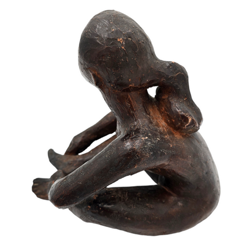 Olivier Pettit - Rare Sculpture Seated Nude Woman