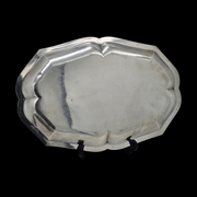 - PUIFORCAT - Plateau De Service en Argent Massif. French silver dish