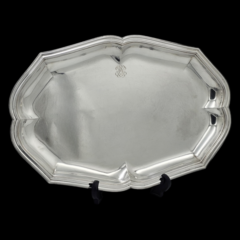 - PUIFORCAT - Plateau De Service en Argent Massif. French silver dish