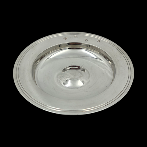 - ASPREY & CO. - Plat ou assiette Vintage en argent massif, sterling