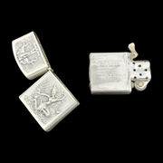 Ancien Briquet Zippo En Argent Massif