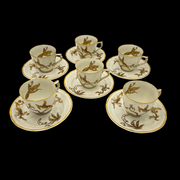 - LIMOGES BERNARDAUD - Service à Café En Porcelaine Reine Élisabeth