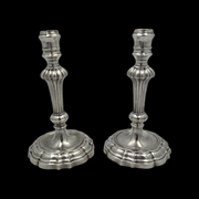 Pair of 18th century solid silver candlesticks