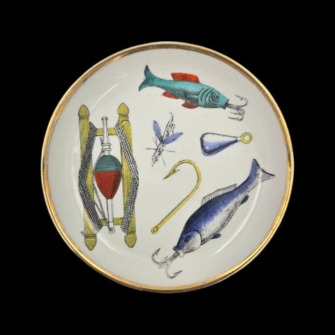 - Fornasetti - 6 Small Collectible Plates "La Pesca"