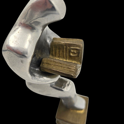 - David Marshall - Sculpture En  Aluminium Et Laiton