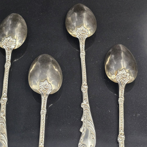 Doutre Roussel Small Spoons in Solid Silver, Rococo. ×6