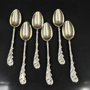 Doutre Roussel Small Spoons in Solid Silver, Rococo. ×6