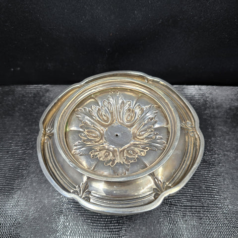 Antique Solid Silver Hand Candlestick, Cherub, Doutre Roussel