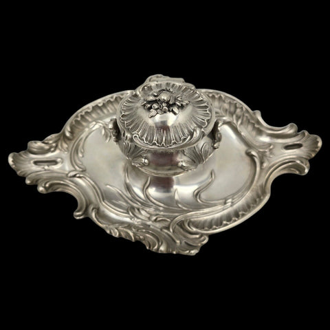 - Edmond Tetard - Magnificent Solid Silver Inkwell