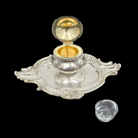 - Edmond Tetard - Magnificent Solid Silver Inkwell