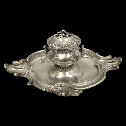 - Edmond Tetard - Magnificent Solid Silver Inkwell