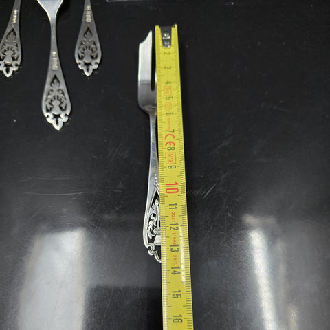 Francis Howard Sterling Silver, Openwork Cake Forks x12