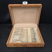 Francis Howard Sterling Silver, Openwork Cake Forks x12