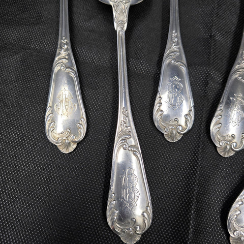 Henri Soufflot, 950 Solid Silver Large Spoons X6