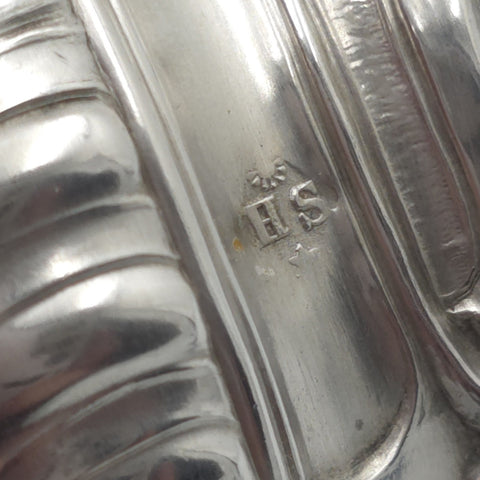 Henri Soufflot Rococo Pair of Solid Silver Salt Cellars