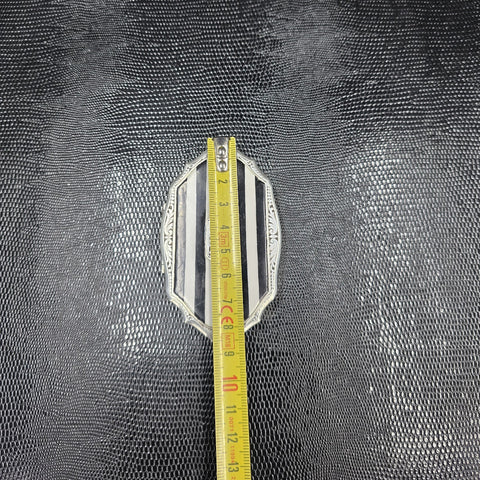 Antique Solid Silver and Enamel Powder Compact