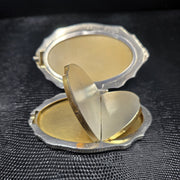 Antique Solid Silver and Enamel Powder Compact