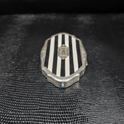 Antique Solid Silver and Enamel Powder Compact