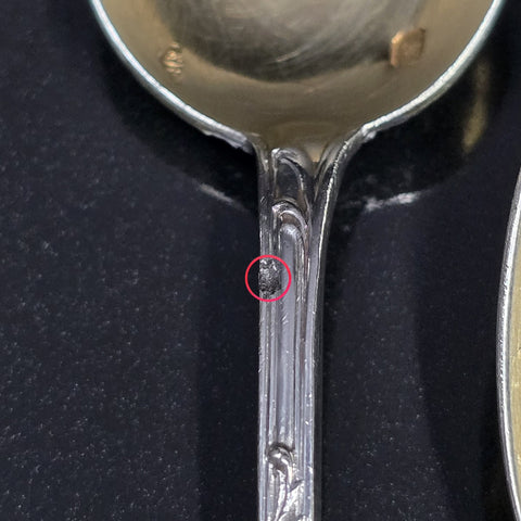 Emile Puiforcat Sterling Silver Dessert Spoons x6
