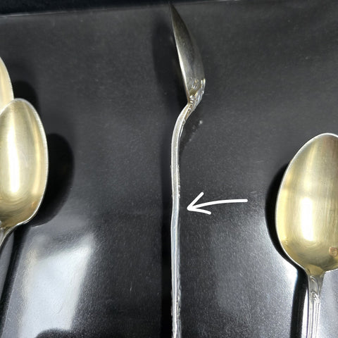 Emile Puiforcat Sterling Silver Dessert Spoons x6