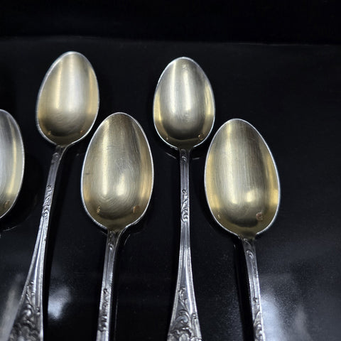 Emile Puiforcat Sterling Silver Dessert Spoons x6