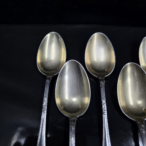 Emile Puiforcat Sterling Silver Dessert Spoons x6