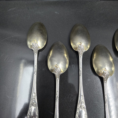 Emile Puiforcat Sterling Silver Dessert Spoons x6