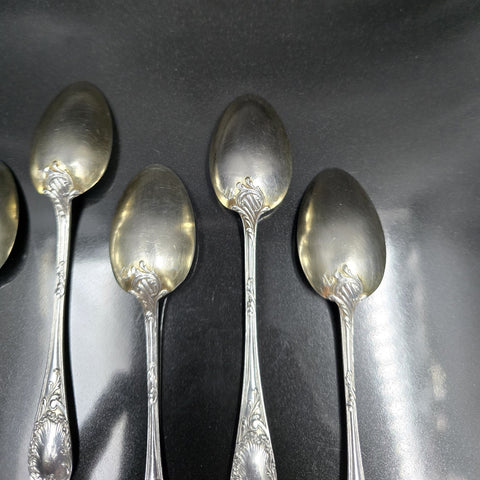 Emile Puiforcat Sterling Silver Dessert Spoons x6