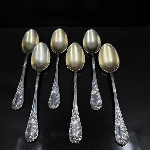 Emile Puiforcat Sterling Silver Dessert Spoons x6