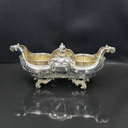 Flamant &amp; Fils, Solid silver oil and vinegar cruet mount, Rococo