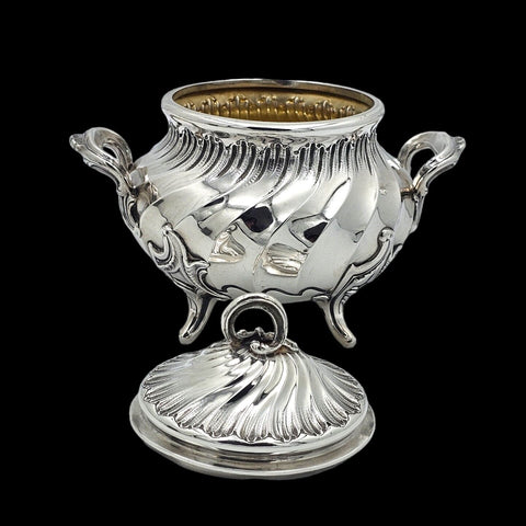 - Léon Champenois - Magnifique Sucrier XIXe en argent massif style Louis XV, French Sterling