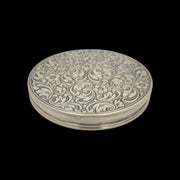 Antique Box, Powder Compact In Solid Sterling Silver 925.