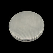 Antique Box, Powder Compact In Solid Sterling Silver 925.