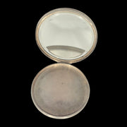 Antique Box, Powder Compact In Solid Sterling Silver 925.