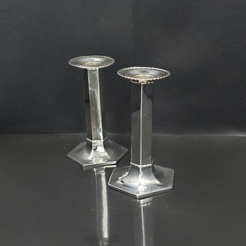 Tiffany and Co. Pair of Sterling Silver Candlesticks