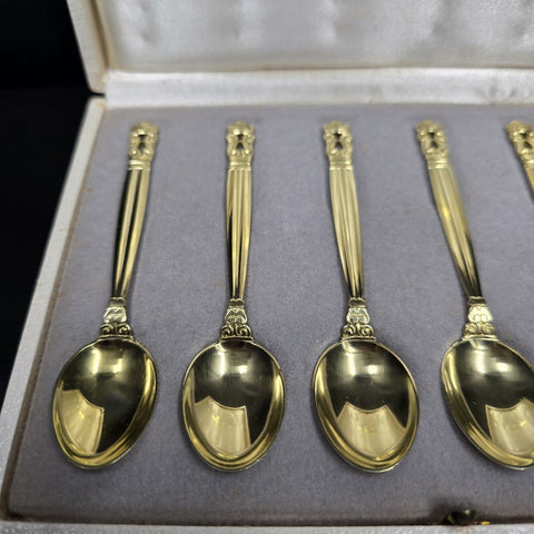 Georg Jensen, Sterling Silver Spoons, Acorn / Konge