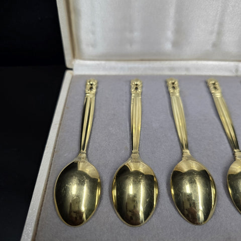 Georg Jensen, Sterling Silver Spoons, Acorn / Konge
