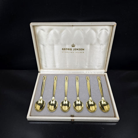 Georg Jensen, Sterling Silver Spoons, Acorn / Konge