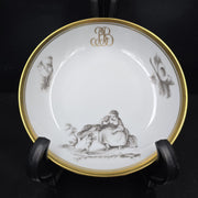 Bernardaud, Small Bread Plates, Pastoral Collection in Grisaille Limoges