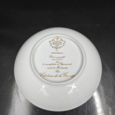 Bernardaud, Small Bread Plates, Pastoral Collection in Grisaille Limoges