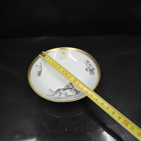 Bernardaud, Small Bread Plates, Pastoral Collection in Grisaille Limoges