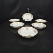 Bernardaud, Small Bread Plates, Pastoral Collection in Grisaille Limoges