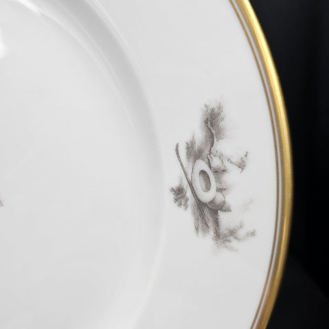 Bernardaud, Dinner Plates, Pastoral Collection in Grisaille Limoges