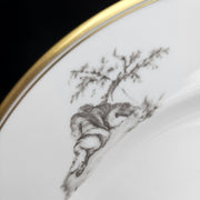 Bernardaud, Dinner Plates, Pastoral Collection in Grisaille Limoges