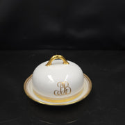 Bernardaud, Individual Butter Dishes, Pastoral Collection in Grisaille Limoges
