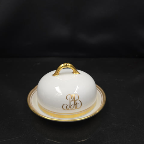 Bernardaud, Individual Butter Dishes, Pastoral Collection in Grisaille Limoges